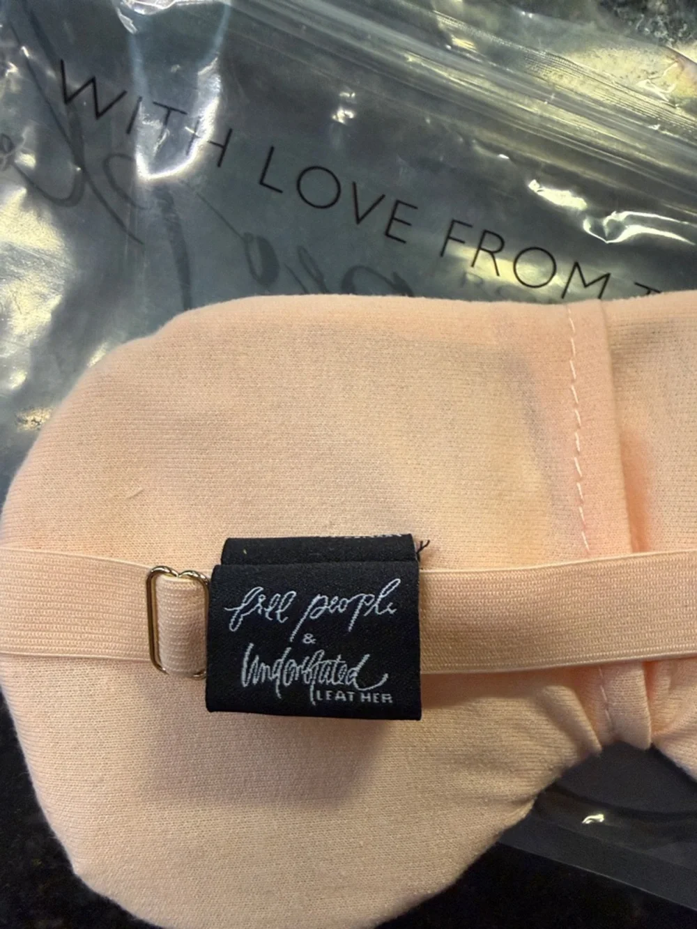 Free People Pink Star Embroidered cooling pack Sleep Mask